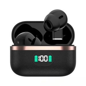 Bone Conduction Wireless Bluetooth Ear Clip Earbuds Touch Control LED Sports Headphones with Built-in Microphone