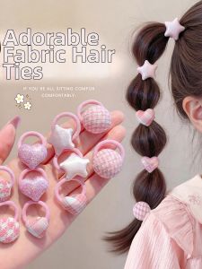 Cute Pink Star and Heart Child Hair Bands