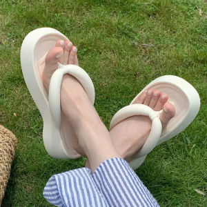 EVA Thick Heel Sandals Womens Summer Fashion Casual Slip-On Beach Flip Flops Comfortable Footbed Waterproof Platform Sandals
