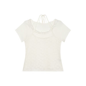 Layered Strappy Neck T-Shirt Women