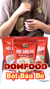 Bột đậu đỏ hữu cơ domfood túi 500g tẩy tế bào chết trắng da dưỡng ẩm mờ thâm