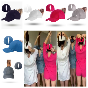 Ponytail cap automatic magnetic suction cap adult baseball cap sports cap quick drying cap