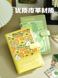 Transparent Card Holder Album Large Capacity Single Grid Three Grids Detachable Pages Magnetic Flower Design for Collecting Stars