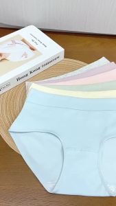 7A Đồ lót nữ bằng cotton kháng khuẩn   Quần Lót Nữ Cotton In Họa Tiết   Quần Lót Đáy Quần Cotton Cạp Vừa Đóng Hộp Cho Nữ 4 Sọc