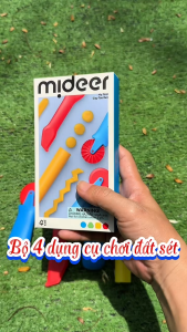 Bộ 4 dụng cụ chơi đất sét đất nặn cho bé - mideer dough clay tool set 4 pcs