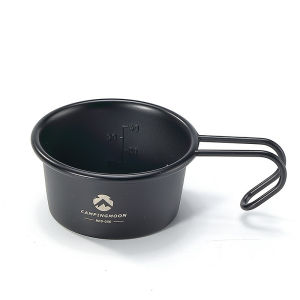 Campingmoon | CAMPINGMOON BKS-050 Thép Không Gỉ Đen Mạ Titan Soju Tuyết Cốc Di Động Cắm Trại Ngoài Trời Cà Phê Trà Kung Fu