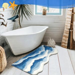 VIKAMA Hoạt Hình Cá Nhỏ Thảm Mềm Mại Thấm Hút Chống Trơn Trượt Thảm Phòng Tắm Cho Trẻ Em Phòng Ngủ Phòng Trang Trí Nhà Phong Cách Hiện Đại Thảm