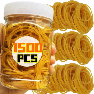Dizoey 1500 chiếc dây buộc Băng cao su đàn hồi vòng bằng cao su có thể điều chỉnh màu vàng Băng cao su chắc chắn có thể co giãn cho vật tư văn phòng phẩm trường học văn phòng