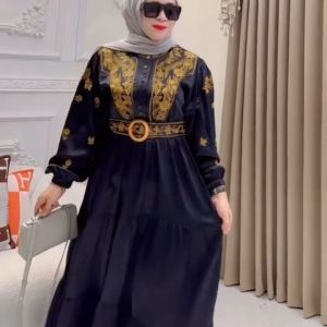 Felishia Dress Katun Twill Bordir Dress dewasa terbaru 2025 Dress rayon adem Dress santai Dress