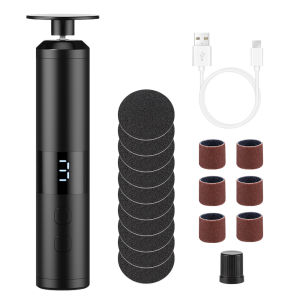 Máy Mài Chân Điện Sạc Lại Được Với 6 Tốc Độ Màn Hình LCD Cổng USB-C Dụng Cụ Chăm Sóc Móng Chân Loại Bỏ Da Chết Và Chai Sạn Dùng Tại Nhà