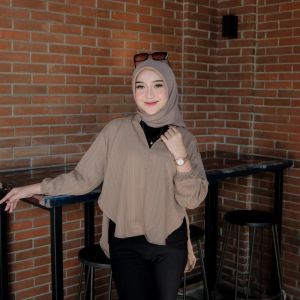OUTER BABY CRUSH LIVIA BLOUSE LADY CRUSH OUTER ATASAN KEMEJA WANITA