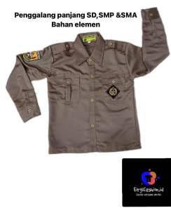 BAJU PENGGALANG PANJANG/ BAJU ATASAN PRAMUKA LAKI-LAKI PANJANG UNTUK SD SMP & SMA