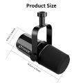 FDUCE Dynamic Microphone SL40X/SL40 Metal Built-in Headset Output Sound Insulation For Podcasts,Live Broadcast and Games. 