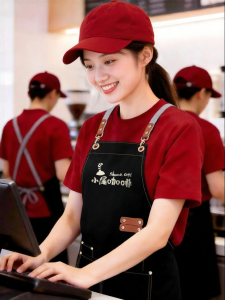 FAYILANG | Custom Logo Waterproof Canvas Cafe and Tea Shop Server Apron