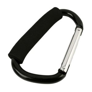 Heavy Duty Large Aluminum Carabiner Clip - Multi-Purpose Stroller Hook D-Ring Keychain & Bag Holder for Shopping & Purses