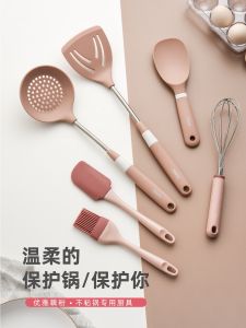 Food Grade Silicone Spatula Non-Stick Pan Special Home Use Cooking Spoon Pink Oil Brush Baking Kitchen Utensils