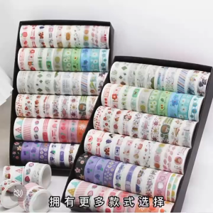 [SG] 60 Rolls Washi Tape Gift Box Ancient Style Cute Character Material Stickers Gift Set for Beginners