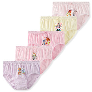 5-Piece Soft Cotton Girls Panties Zootopia Adorable Judy Cartoon Print Toddlers Children Triangle Underwear Cute Briefs For Girl