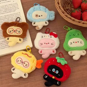 Móc khóa cute siêu mềm hình thú & đồ ăn ngộ nghĩnh treo balo túi xách LILA MKFRU243