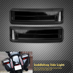 Mactions | LED Saddlebag Brake Light Rear Turn Signals Side Lamp For Harley Touring CVO Road Street Glide 2023-Up Indicator Run Tail Lamp