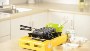 Waffle Maker Pan Gas Non-Stick Kitchen Baking DIY Tool For Breakfast Bread Crepe Portable Household