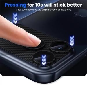 PC Kevlar Carbon Fiber Pattern Full Cover Back Camera Lens Protector Glass for IPhone 17 Pro Max 17 Pro Phone Lens Scratch Proof