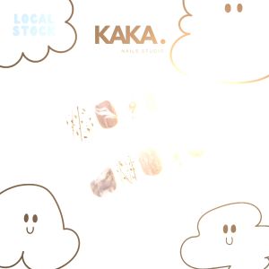 【Ready Stock】KAKAnails Handmade Ocean Sky Short Artificial Fake Nails Press-on DIY Set Kuku Palsu 手工穿戴甲短款海洋天空 KK022