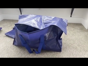 1Pc Thickened Extra Large Storage Tote Heavy Duty Moving Bag with Zipper Handles Clothes Organizer Bag