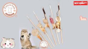 CAT TEASER - TACTICAL STICK POM - MAINAN KUCING TONGKAT KAYU