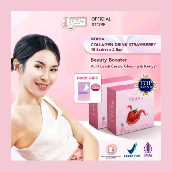 Paket 2 Box Noera Collagen Drink | Minuman Glutathione Pencerah Badan
