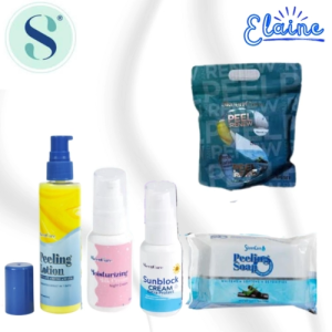 SkeenCare Peel Renew Set 100 with Peeling Lotion 100 mL Sunblock Cream 30 mL SPF 50 Moisturizing Milk 30ml Charcoal soap 135g