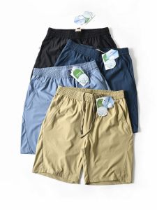 New American Style Ice Silk Quick Dry Breathable Loose Straight Leg Sport Casual Shorts Men Summer Five-Quarter Mid-Pants