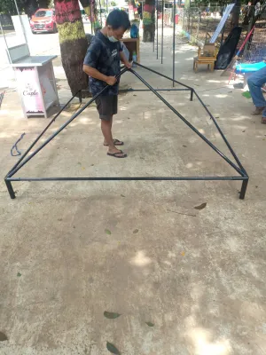 Rangka tenda ukuran 1.5x2m (hanya rangka)belum termasuk atap