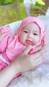 Jilbab bayi cewek Jilbab bayi newborn Jilbab bayi 0-6 bulan Jilbab newborn 0-3 bulan Jilbab bayi lucu