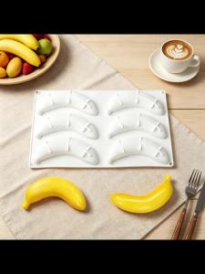 Banana Design Silicone Cake Molds 6 or 12-Cells Food Grade Fruit Mousse Cake Mould Party Dessert Baking Tools Kitchen Bakeware