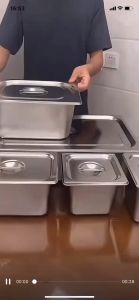 อ่างอาหาร ถาดสแตนเลส(มีฝา) ถาดหลุมใส่อาหาร อ่างอาหาร ถาดสแตนเลส ไม่ขึ้นสนิม ปลอดภัย ทนทานต่อการใช้งาน