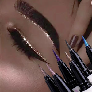 6 Colors Thin Pearlescent Eyeliner Liquid Pencil 3 in 1 Shiny Silkworm Eye Shadow Stick Lasting Smooth Glitter Eyeliner Makeup