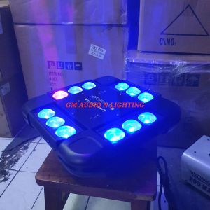 MOVING HEAD SPIDER 4X3 3IN1 LED 12X10W 4IN1 LASER RG STROBO