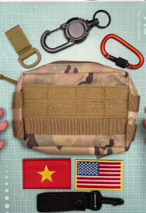 [Hỏa Tốc TPHCM] Túi EDC Chiến Thuật đeo hông đựng đồ đa năngnhỏ gọn có mặt Loop để dán Patch Velcro