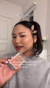SHEGLAM Glam 101 Hybrid Highlighter & Blush Duo Long-Lasting Multi-Use Shimmer & Matte Face Makeup Palette