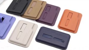 Magnetic Leather Wallet Card Holder Case for Magsafe IPhone 14 13 15 17 16 12 Air Pro Max Plus Mac Safe Hidden Strap Stand Cover