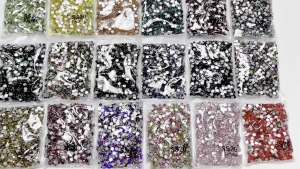 Moonlight Crystal Nail Art Thạch Anh Không Hotfix Mặt Sau Bằng Kính Hình Tròn Dùng Để Trang Trí - Gói 1000