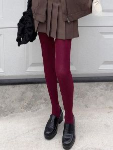 FDC Owner Lady Velvet Pants Tights Womens Autumn Winter New Style Slimming Shaping Leggings Red Color Pantyhose Stockings