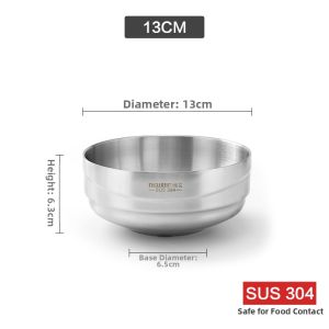Stainless Steel Korean Noodle Bowl With Lid