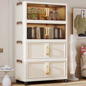 ZHUOLESHI | Thick Large Capacity Foldable Double Door Multi Layer Storage Cabinet