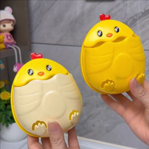 YESPERY Cute Chick Toothbrush Holder Wall Mounted Storage Box Bathroom Drain Storage Rack Organizer
