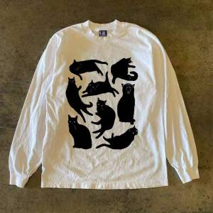 เสื้อยืดคู่รักแขนยาวผ้าฝ้ายแท้ 310 ทรงหลวม สำหรับผู้ชายและผู้หญิง ทรงหลวม ปกติ ฤดูใบไม้ผลิและฤดูใบไม้ร่วง