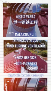 AIRTIX VENTZ AT-0065 100% Stainless Steel 304 Wind Turbine Ventilator IN-20 / MM-500 (With Installation In MALACCA / MELAKA MALAYSIA)