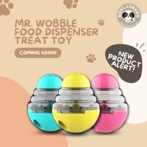 ✅[SG] MR. WOBBLE FOOD DISPENSER TREAT TOY FOR DOG AND CAT ★ Slow Feeding Training ★ FREE Enrichment Tips & Ideas e-Guide Worth $7★ Pet Enrichment ★ SG Stock ★ Great Gift