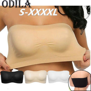 Odila【COD】Women Chest Wrap Bra S-3XL Local stock plus size Strapless wireless seamless bra Tube top Wrap chest underwear Lingerie women 2023 New style